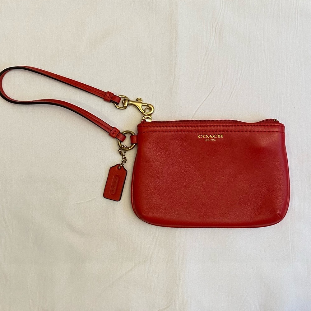 Coach wristlet in red
